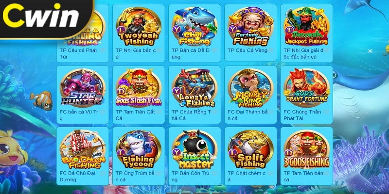 Game bắn cá CWIN bắt mắt với người chơi với hình ảnh sống động