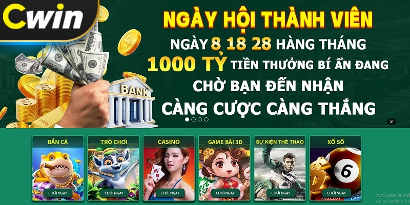 Giao diện sân chơi bắt mắt, dễ dàng thao tác sử dụng