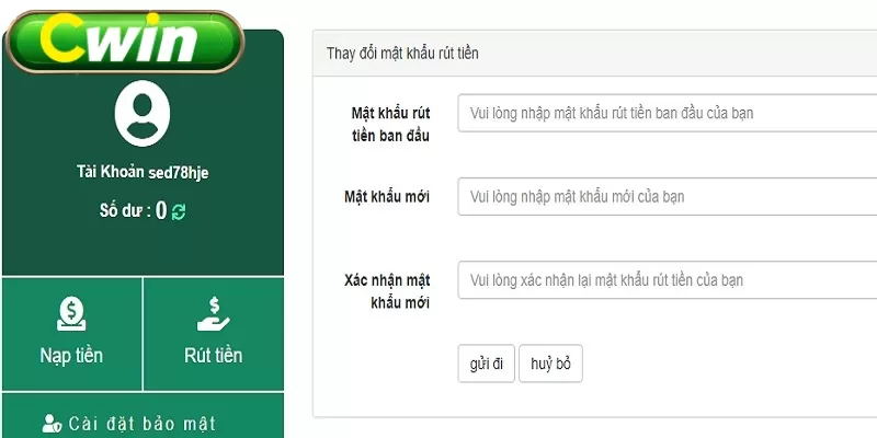 Quên mật khẩu tại nhà cái CWIN phải làm sao